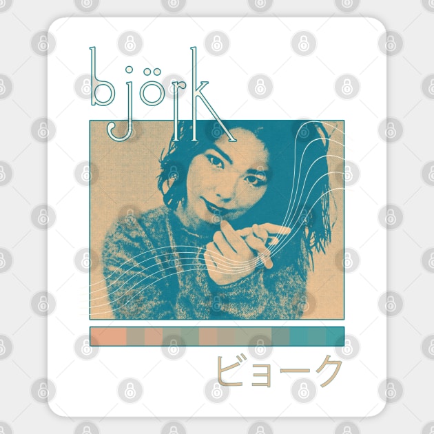 Björk >>>> Aesthetic Fan Art Design Sticker by unknown_pleasures